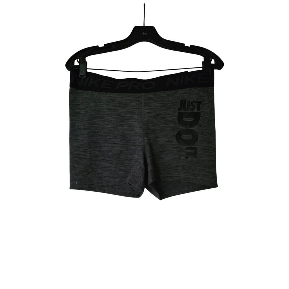 Nike Pro Tight Fit Shorts Womens Gray Heather Just Do It 3" - Size XL NWT